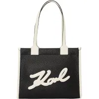 Karl Lagerfeld K/skuare Medium Tote Grainy Black/white Größe: OS | Handtaschen Outlet | Damen | Schwarz