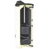 Flamco DUO HLS 400L varmtvandsbeholder med isolering hvid
