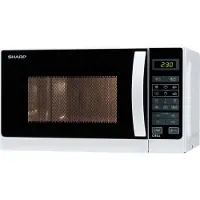 Sharp Mikrowelle R642WW | 2-in-1 Kombi Mikrowelle mit Quarzgrill 800W/1000W | 20L | 8 Programme | freistehend | weiß