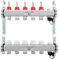 Salus gulvvarmemanifold 5-kreds med flowmeter