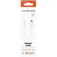 Vivanco ViVancoAAVVUSBC10W, 0,1 m, USB C, 3.5mm, Weiß, Männlich, Weiblich