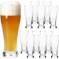 MamboCat 12x Baby-Weizenbiergläser klar 0,3L Weißbier-Glas klein Hefeweizen Bier-Glas