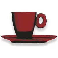 Mepra POLY ESPRESSOTASSE SPA & WELLNESS, 6er Set Granat