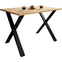 VCM Premium Holz Esstisch | H. 76 x B. 140 x T. 80 cm | Küchentisch Speisetisch Tisch Xona X