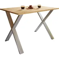 VCM Premium Holz Esstisch | H. 76 x B. 110 x T. 50 cm | Küchentisch Speisetisch Tisch Xona X
