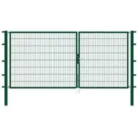 GAH Alberts Alberts 648299 Doppeltor Flexo mit Zubehör, grün, Breite 350 cm, Höhe 160 cm