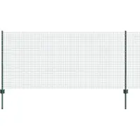vidaXL Geschweißter Drahtzaun mit Pfosten 50 x 1 m Grün Netz