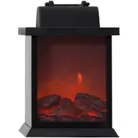 Star Trading LED-Laterne 'Fireplace', Farbe: schwarz