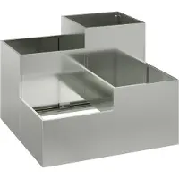 vidaXL Gartenblumentopf Silber 80 x 80 x 60 cm Verzinkter Stahl