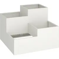 vidaXL Gartenblumentopf Weiß 80 x 80 x 60 cm Stahl