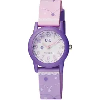 Q&Q Uhr VR99J006Y Kunststoffband Farbe: Rosa Zifferblatt White Analog Kinder
