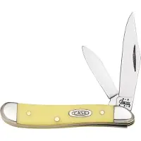 Case Knives Case Peanut Yellow Synthetic, 00030, 3220 CV-Stahl Taschenmesser