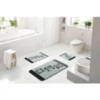 Linea Due Grund Badematte ¦ grau ¦ Synthetik ¦ Maße (cm): B: 65 H: 1,8