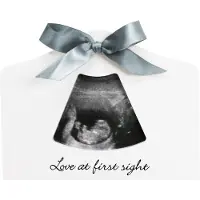 Dooky - Happy Hands Sonogram Echo Frame - White - 20 x 15 cm