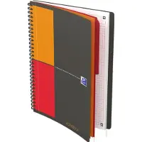 Oxford Power Collegeblock Oxford International Activebook, 80 Seiten, DIN B5, kariert, mit Rand, Optik Paper, Doppelspiralbindung