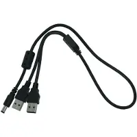 Silex E1639, 0,5 m, 2 x USB A, Schwarz