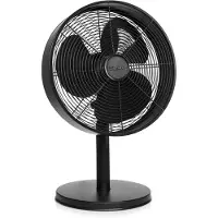 Tristar VE-5928 Ventilator, Haushalts-Lamellenlüfter, Schwarz, Tisch, Metall, 61,24 dB, 1260 RPM
