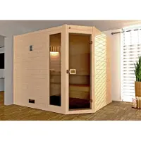 Weka Massivholzsauna 38 mm VALIDA Eck 3 GTF x B x T x H x 239 x 189 x 204