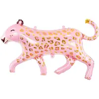 Party Deco Folienballon Leopard Gold/Rosa