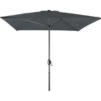 Doppler Derby by , Sonnenschirm / Mittelmastschirm "Basic Lift Neo 200 x 250", anthrazit, 250 x 200 cm