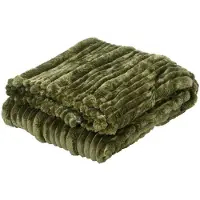 Décoris Kuscheldecke 130x170cm Wohndecke Fleecedecke - warme & flauschige Decke - einfarbige Tagesdecke Couchdecke Sofadecke Grün