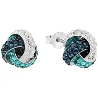 Amor Ohrstecker für Damen, Sterling Silber 925, Kristall amor Silber