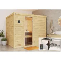 Weka Sauna "Bergen" Set, 7,5 kW-Ofen mit digitaler Steuerung