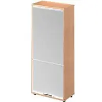 Schäfer Shop Vertikal-Rollladenschrank TETRIS WOOD, 4,5 OH, H 1910 mm, Höhe inkl. Gleiter, Buche-Dekor