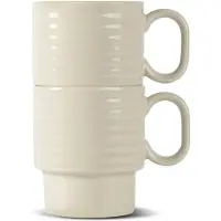 Sagaform 2er-Set: Kaffeetassen ''Coffee & More'' in Creme - 250 ml - onesize