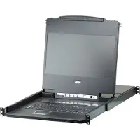 Aten CL6708MW ES Single Rail KVM-Switch 8-Port 17,3"-LCD (USB DVI) ES-Layout