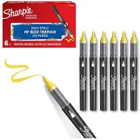 Sharpie Markery akrylowe żółte (6szt)
