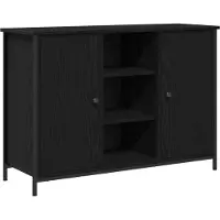 vidaXL Sideboard Schwarz Eichen-Optik 100 x 35 x 70 cm