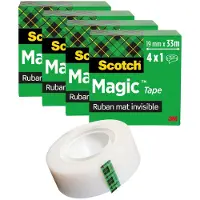 Scotch Magic Unsichtbares Klebeband, 4 Rollen, 19 mm x 33 m