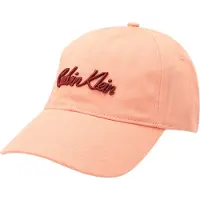 Calvin Klein Jeans Baseball Cap JEANS "6 PANEL SSNL GRAPHIC CAP", Damen, orange (powder orange), Web, Baumwolle, unifarben, Caps Baseball Cap, Mit festem Schirm