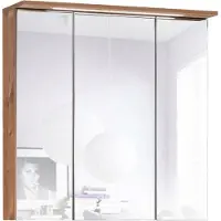 Schildmeyer Spiegelschrank »Zadar«, BxHxT: 70 x 71 x 16 cm, 3-türig, silberfichte - braun