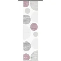 Home wohnideen Xxxl Flächenvorhang , Bordeaux , Textil , Kreise , 60x245 cm , mit Paneelwagen, Seidenoptik, Metallabschlussleisten , Wohntextilien, Gardinen &