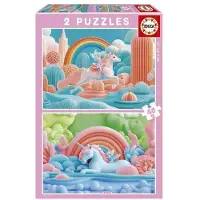 Educa Puzzle Magische Einhö rner 2x48 dlks
