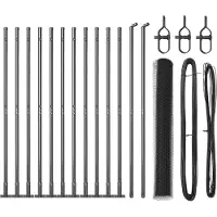 vidaXL Sechseckzaun mit Betonsockel 25 x 1,2 m PVC-beschichteter Stahl