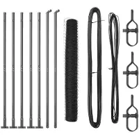 vidaXL Sechseckzaun mit Betonsockel 10 x 0,8 m PVC-beschichteter Stahl