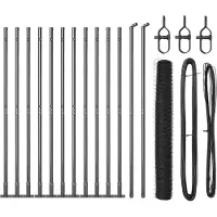 vidaXL Sechseckzaun mit Betonsockel 25 x 1,2 m PVC-beschichteter Stahl