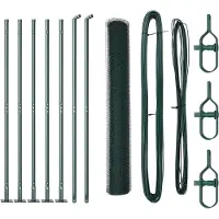 vidaXL Sechseckzaun mit Betonsockel 10 x 0,8 m PVC-beschichteter Stahl