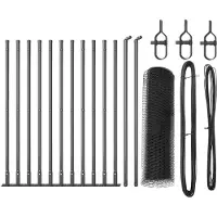 vidaXL Sechseckzaun mit Betonsockel 25 x 0,5 m PVC-beschichteter Stahl