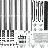 vidaXL Sechseckzaun mit Pfosten 50 x 1,4 m PVC-beschichteter Stahl