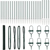 vidaXL Sechseckzaun mit Pfosten 50 x 1,5 m PVC-beschichteter Stahl