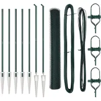 vidaXL Sechseckzaun mit Pfosten 10 x 1,4 m PVC-beschichteter Stahl