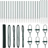 vidaXL Sechseckzaun mit Pfosten 50 x 1,2 m PVC-beschichteter Stahl