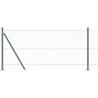 vidaXL Sechseckzaun mit Betonsockel 100 x 1 m PVC-beschichteter Stahl