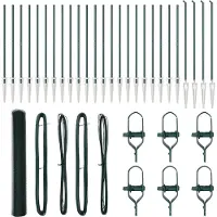 vidaXL Sechseckzaun mit Pfosten 50 x 1,4 m PVC-beschichteter Stahl