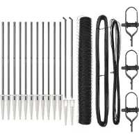 vidaXL Sechseckzaun mit Pfosten 25 x 1,2 m PVC-beschichteter Stahl