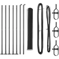 vidaXL Sechseckzaun mit Betonsockel 10 x 0,8 m PVC-beschichteter Stahl
